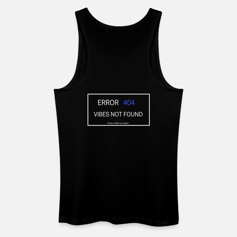Vibes not found - Männer Bio Tank Top - Schwarz