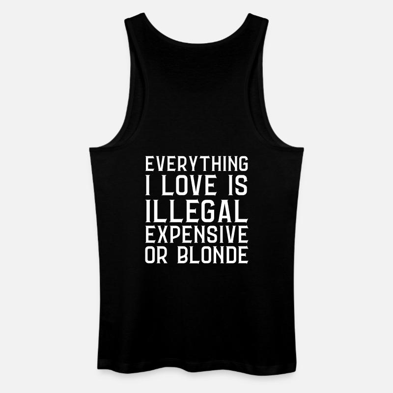 Everything I Love Is Illegal Dear Or Blond (Back) - Débardeur bio Homme - noir