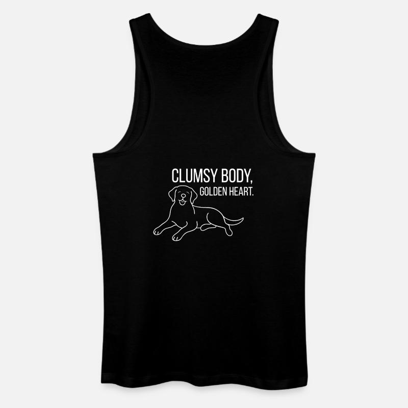 Labrador mit Humor - Männer Bio Tank Top - Schwarz