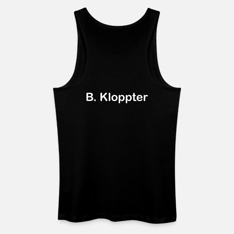 B. Kloppter - Männer Bio Tank Top - Schwarz