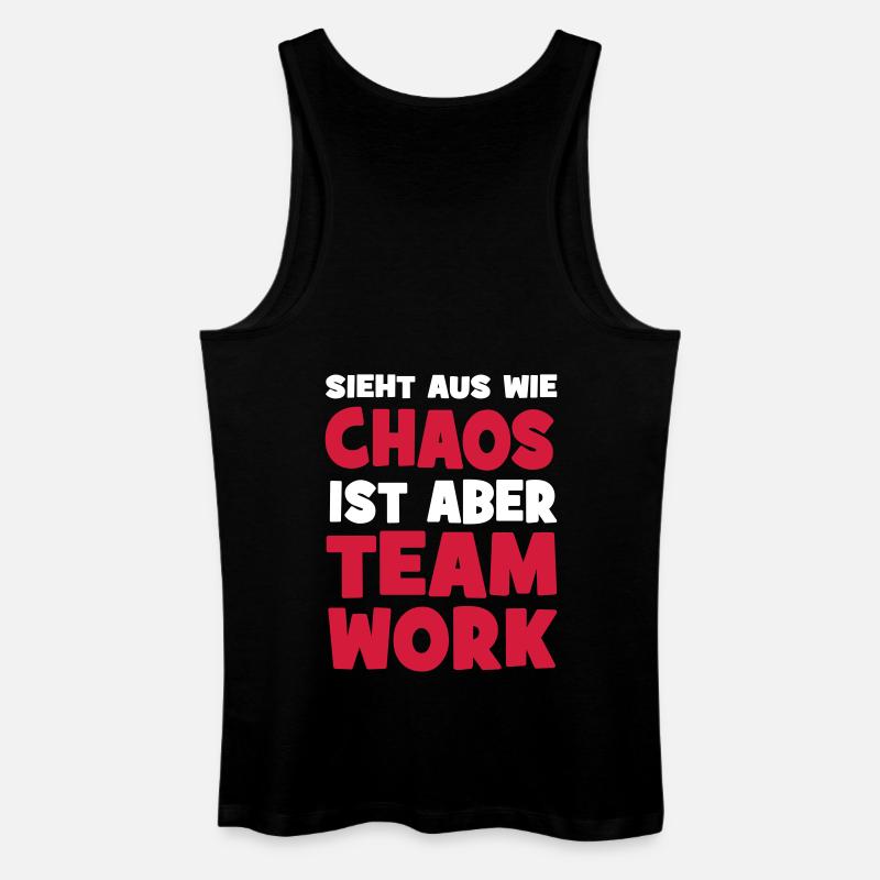 Teamwork - Männer Bio Tank Top - Schwarz