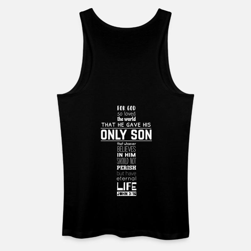 John 3:16 - Männer Bio Tank Top - Schwarz
