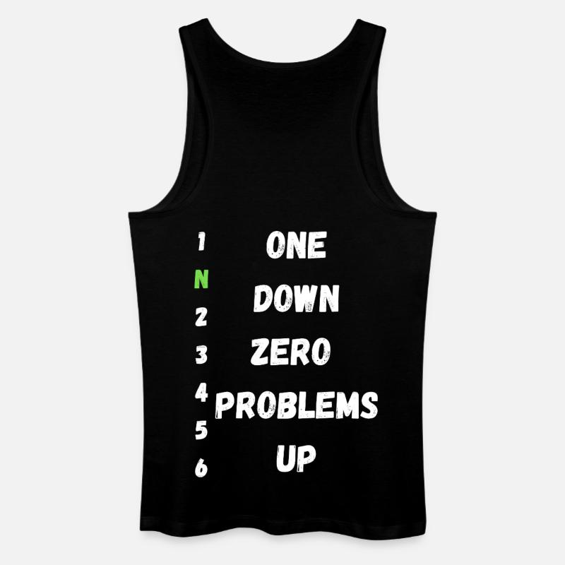 Un Down Zero Problèmes Up - Débardeur bio Homme - noir