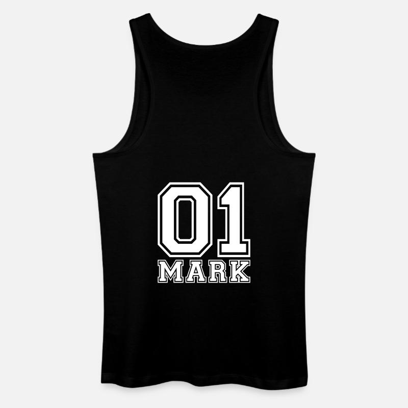 Mark - Name - Männer Bio Tank Top - Schwarz