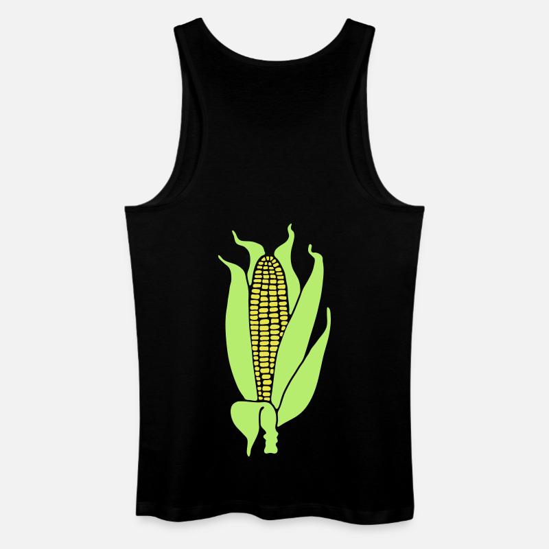 kukurydza pszenica - Ekologiczny tank top męski - czarny