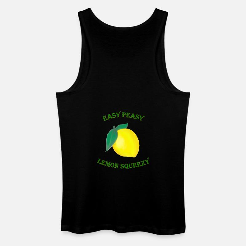 Easy Peasy Lemon Squeezy - Männer Bio Tank Top - Schwarz