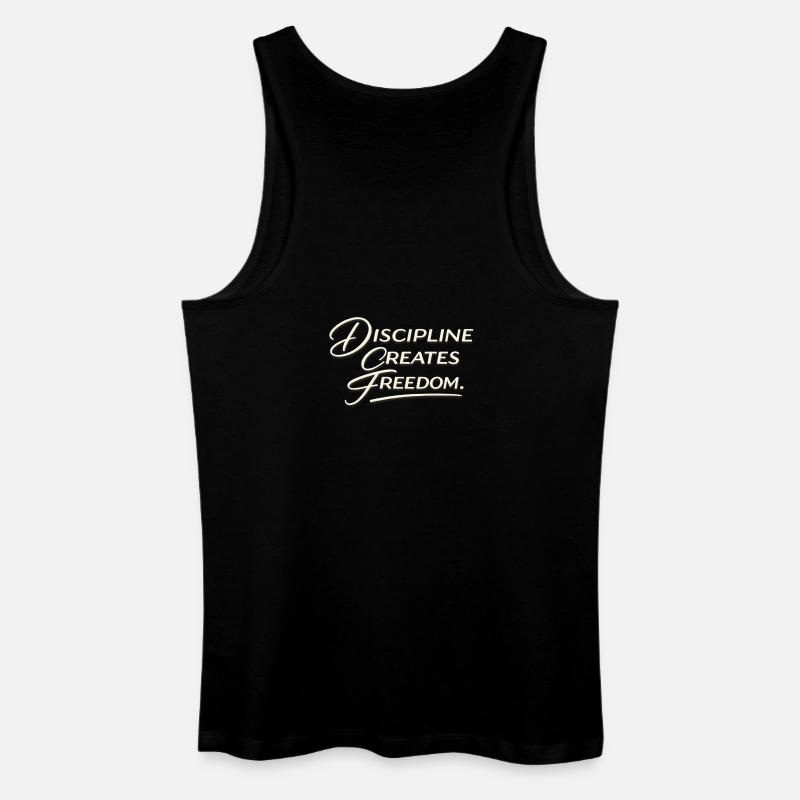 Disziplin schafft Freiheit Skript - Männer Bio Tank Top - Schwarz