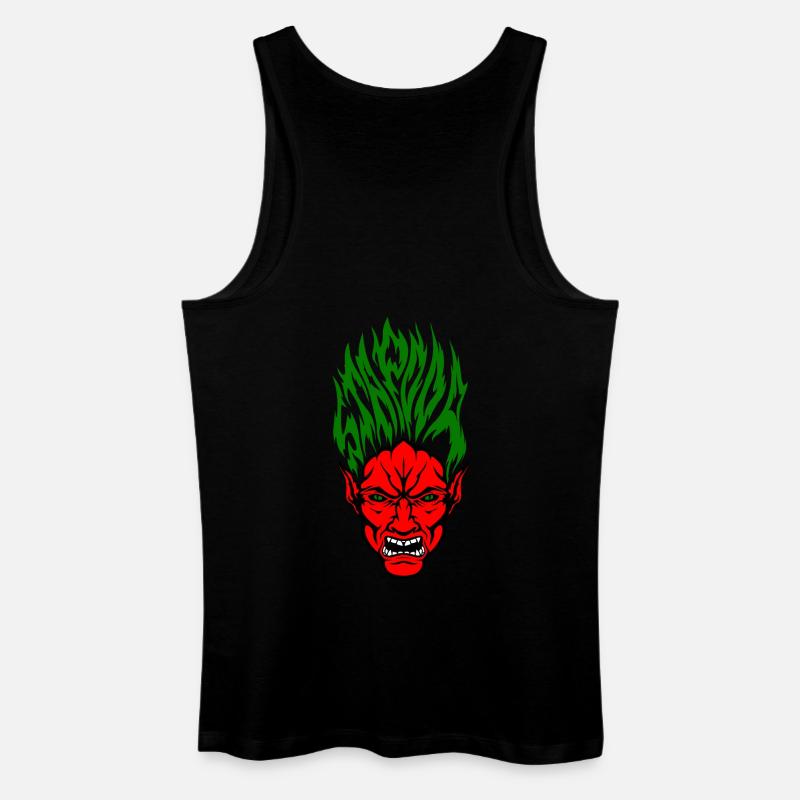 Stapooa Dämon Farbe - Männer Bio Tank Top - Schwarz