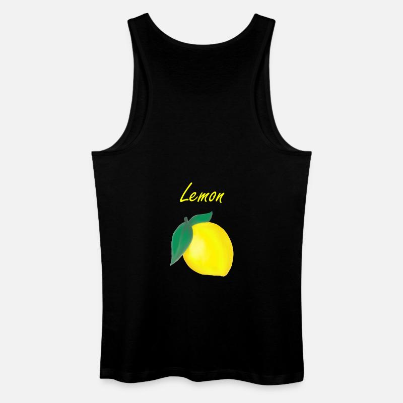 Lemon - Zitrone - Männer Bio Tank Top - Schwarz