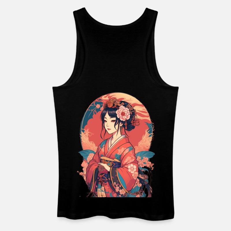 junges japanisches Mädchen - Männer Bio Tank Top - Schwarz