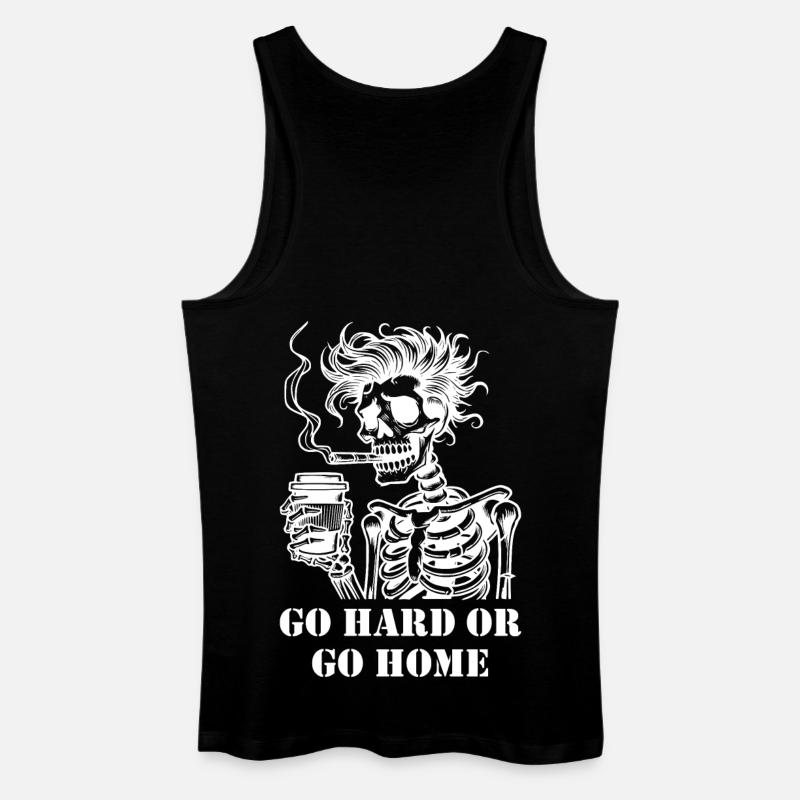 Go Hard or go Home - Männer Bio Tank Top - Schwarz