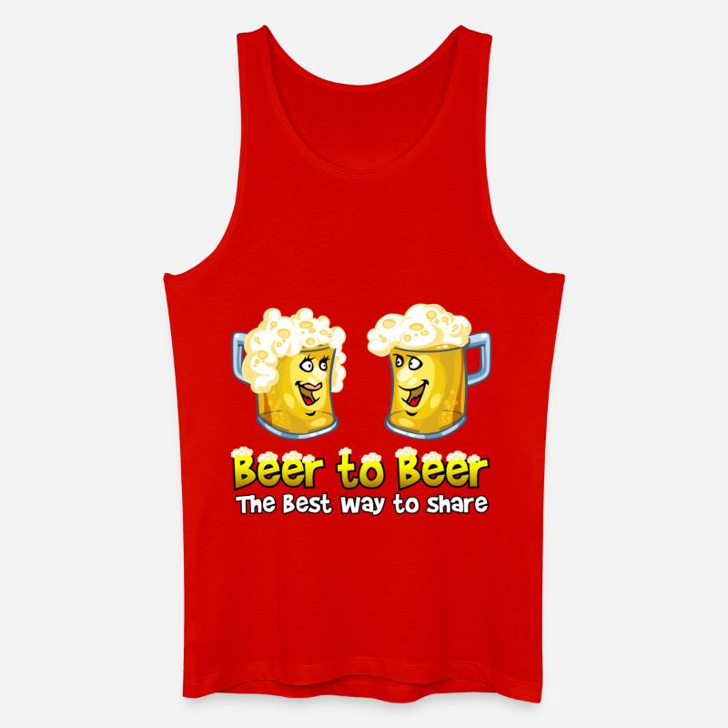 Bier, Bier - Männer Bio Tank Top - Rot