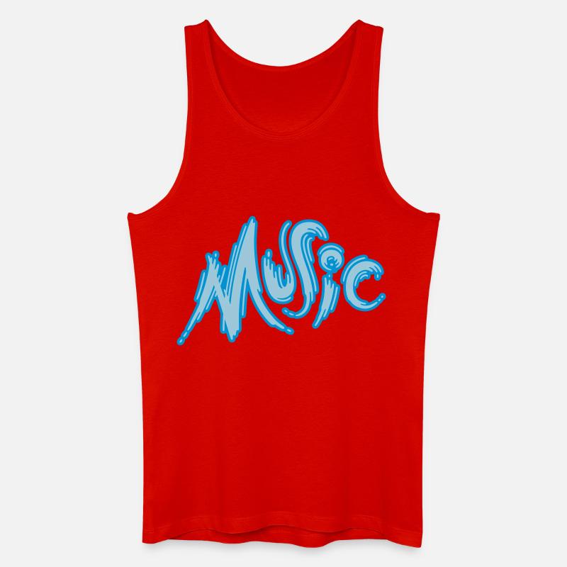 Music - Männer Bio Tank Top - Rot