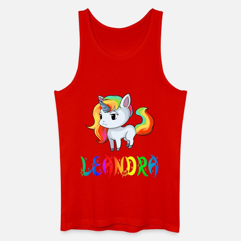 Leandra Einhorn - Männer Bio Tank Top - Rot