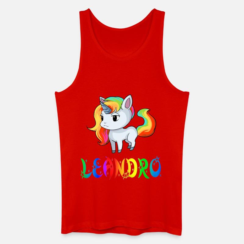 Einhorn Leandro - Männer Bio Tank Top - Rot