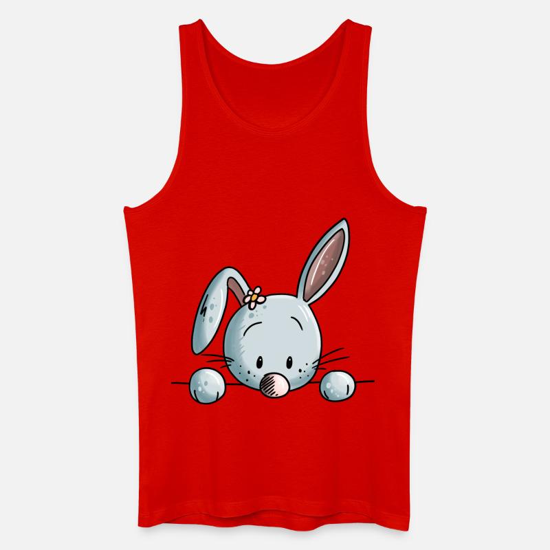 petit lapin doux - Lapin - Lapin - BD - Débardeur bio Homme - rouge