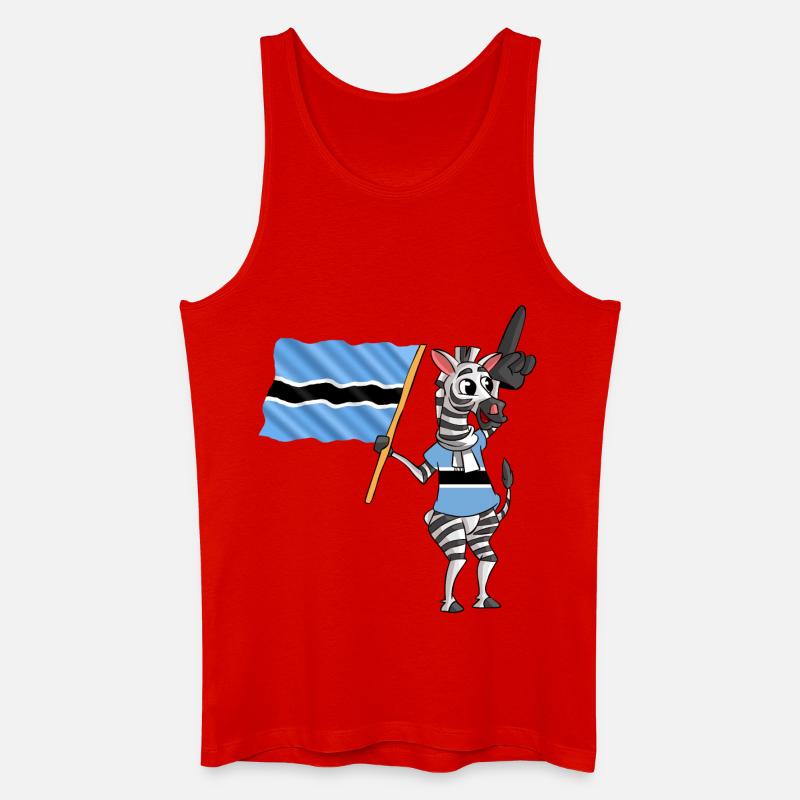 Botsuaner Zebra - Männer Bio Tank Top - Rot