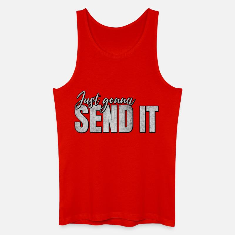 Just Gonna Send It - Männer Bio Tank Top - Rot