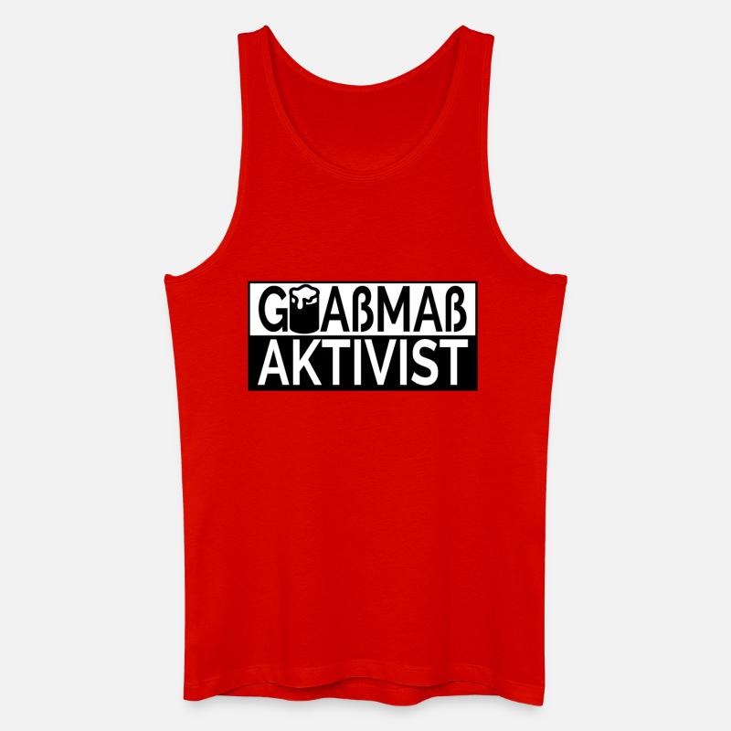 GOAßMAß AKTIVIST - Männer Bio Tank Top - Rot