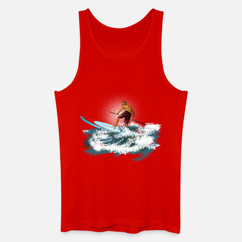 Paddleboarder - Männer Bio Tank Top - Rot
