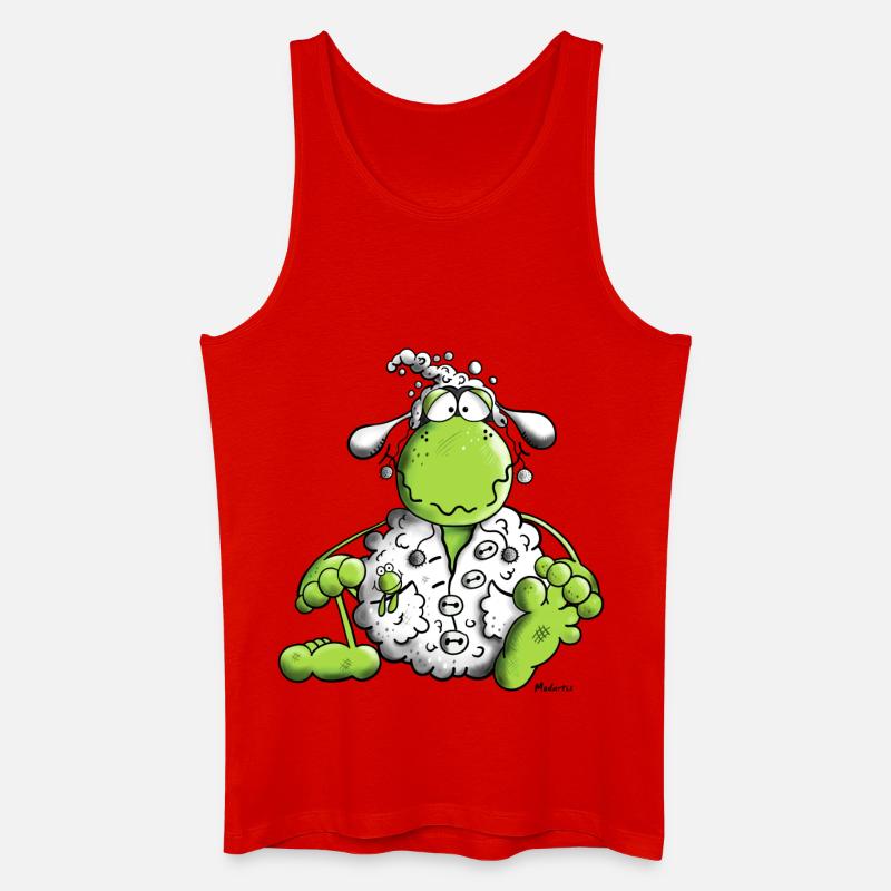 Frosch im Schaffell - Männer Bio Tank Top - Rot