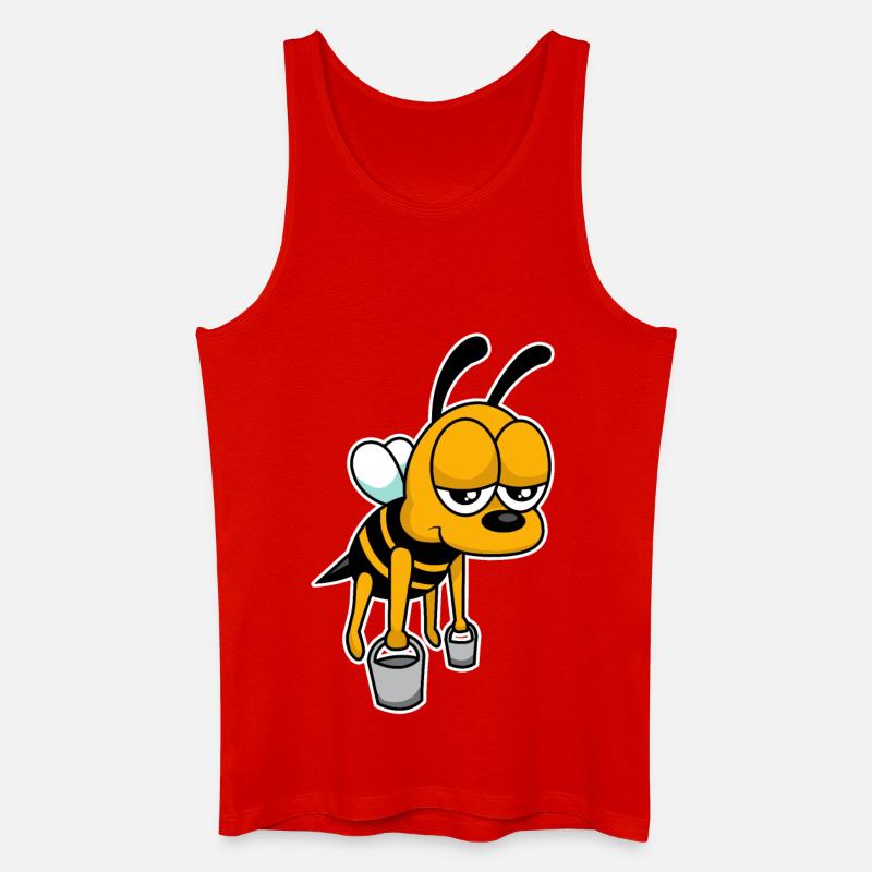 Worker bee - design - Men’s Organic Tank Top - red