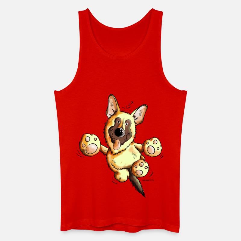 Süßer Deutscher Schäferhund - Männer Bio Tank Top - Rot