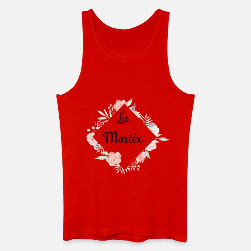 Romantische Blumen Die Braut - Männer Bio Tank Top - Rot