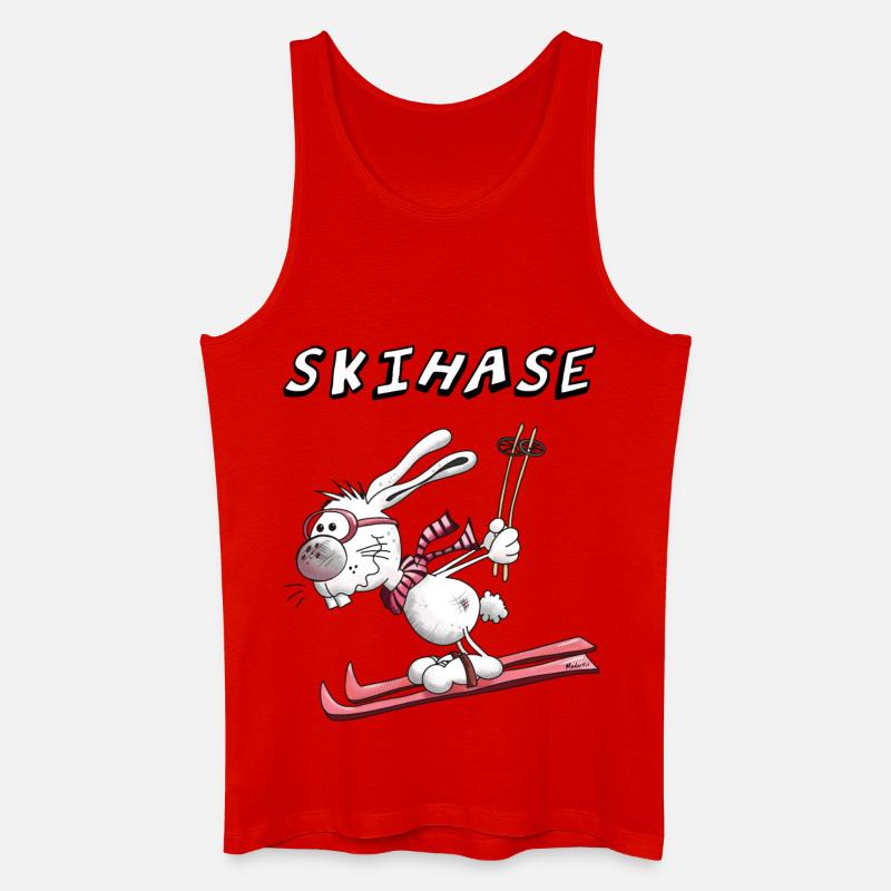 Skihase - Männer Bio Tank Top - Rot