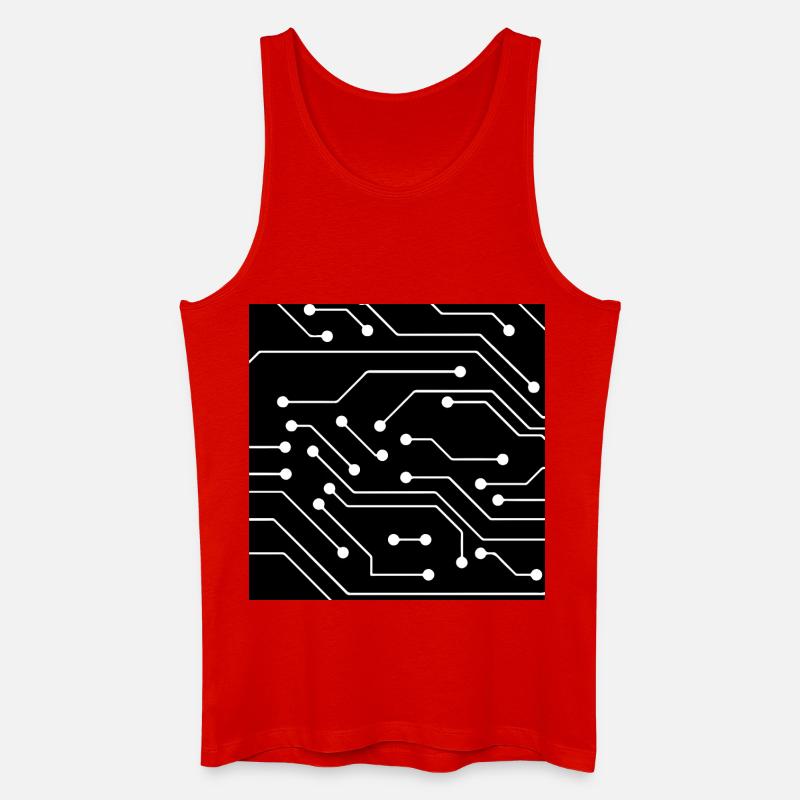 Computer pattern - Men’s Organic Tank Top - red