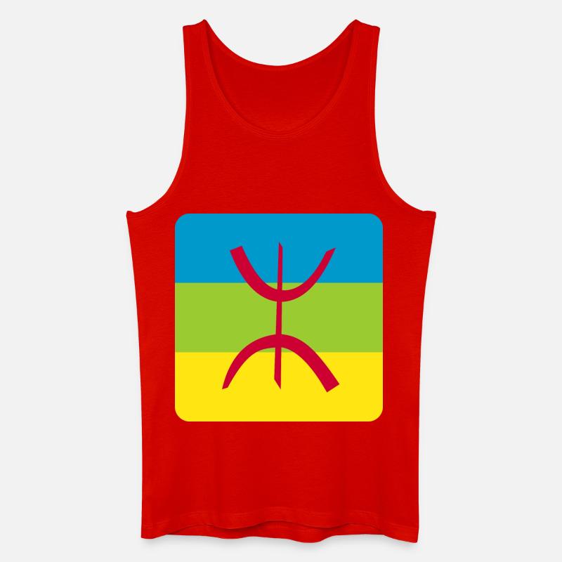 berber flagge aufkleber amazigh ref - Männer Bio Tank Top - Rot