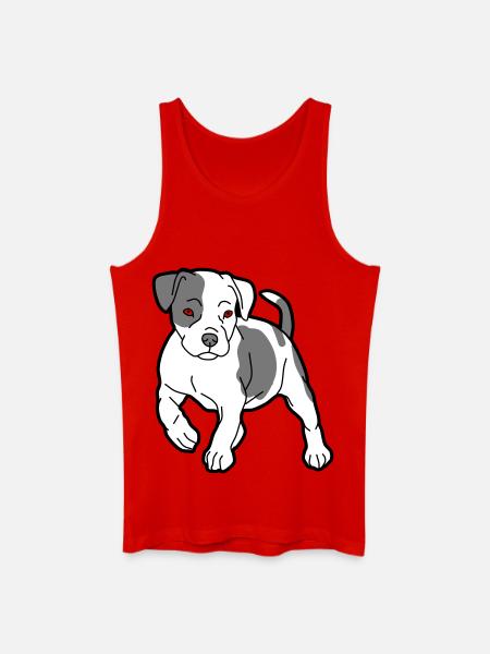 hund - Männer Bio Tank Top - Rot