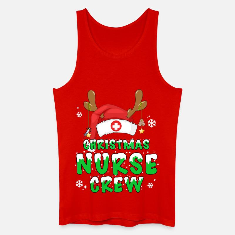 Christmas Nurse Crew - Männer Bio Tank Top - Rot