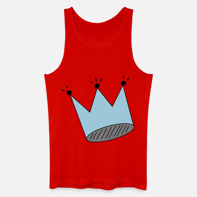 Krone - Männer Bio Tank Top - Rot