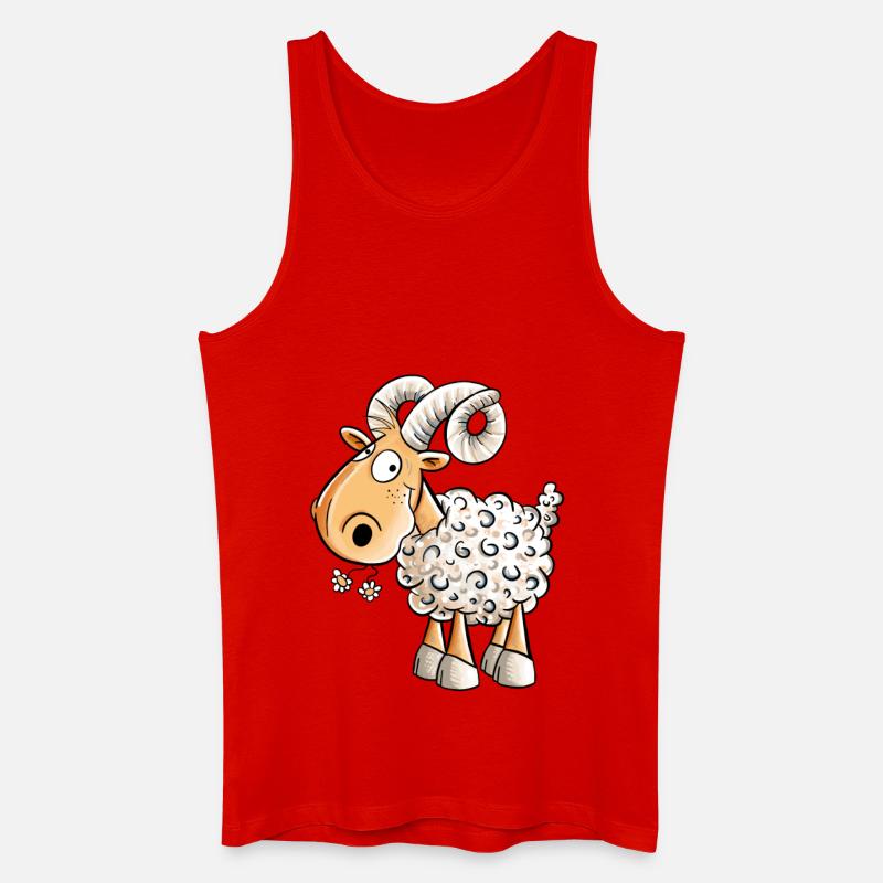 Happy Widder I Schafbock I Schaf - Männer Bio Tank Top - Rot