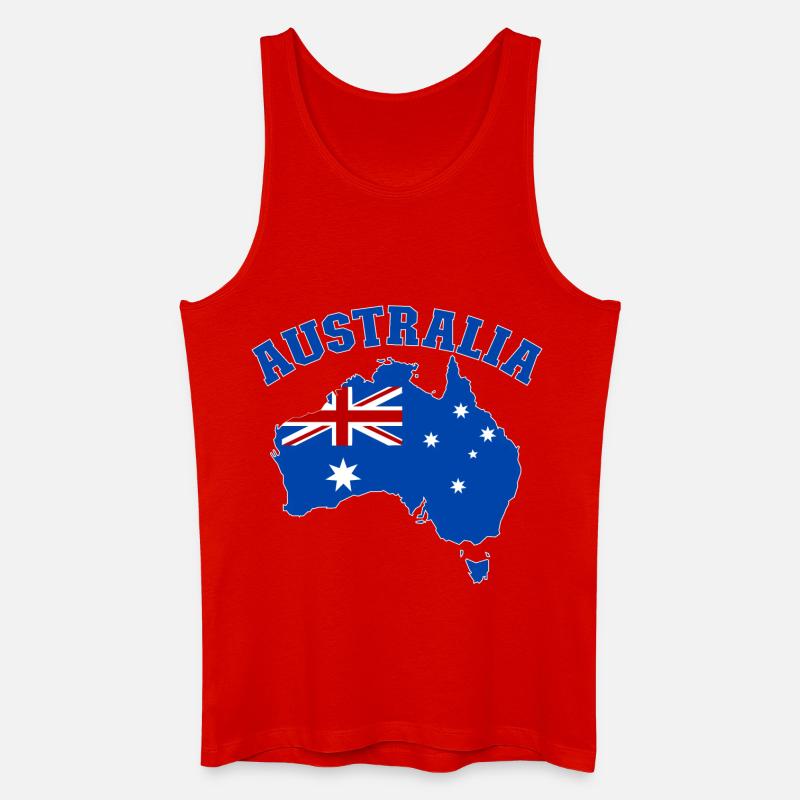 Australia Australien Flagge - Männer Bio Tank Top - Rot