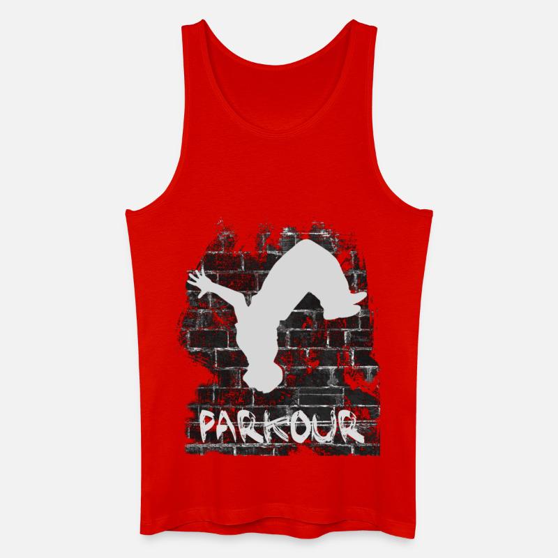 Parkour - Männer Bio Tank Top - Rot