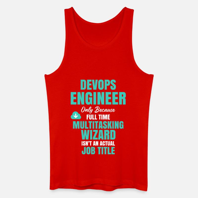DevOps Engineer Multitasking-Assistent - Männer Bio Tank Top - Rot
