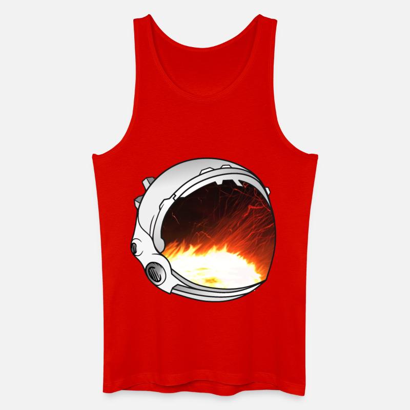 Astronauten Helm Artwork - Männer Bio Tank Top - Rot