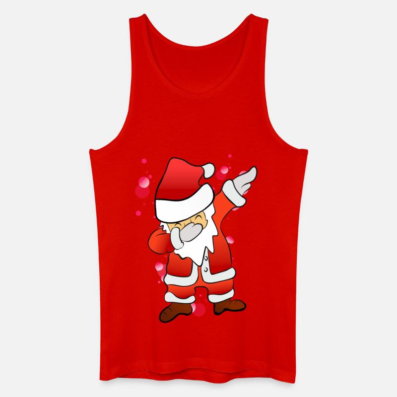 Dabbing Nikolaus - Männer Bio Tank Top - Rot