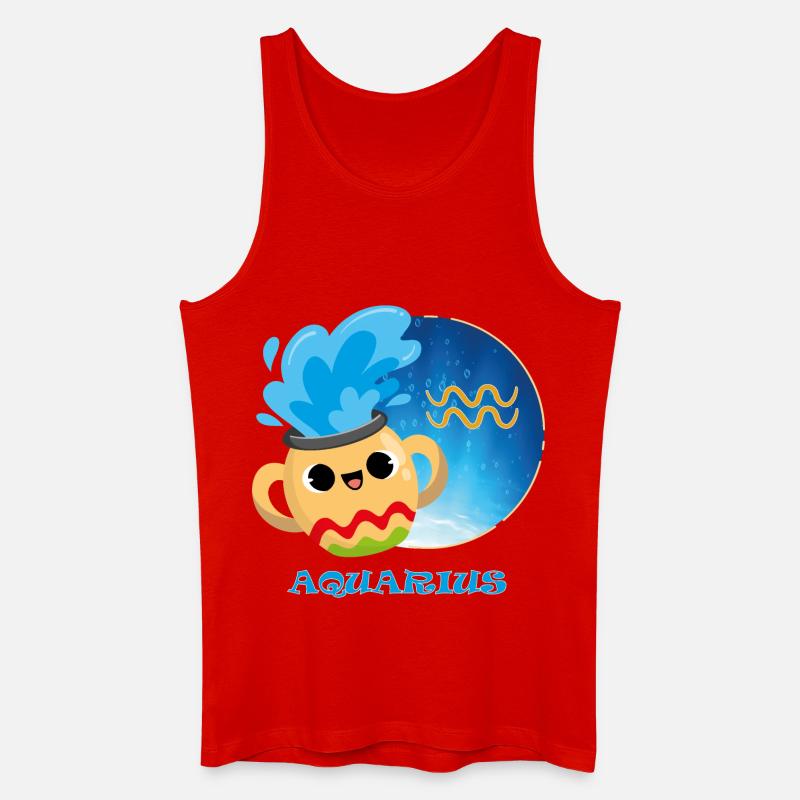 Sternzeichen Wassermann - Männer Bio Tank Top - Rot