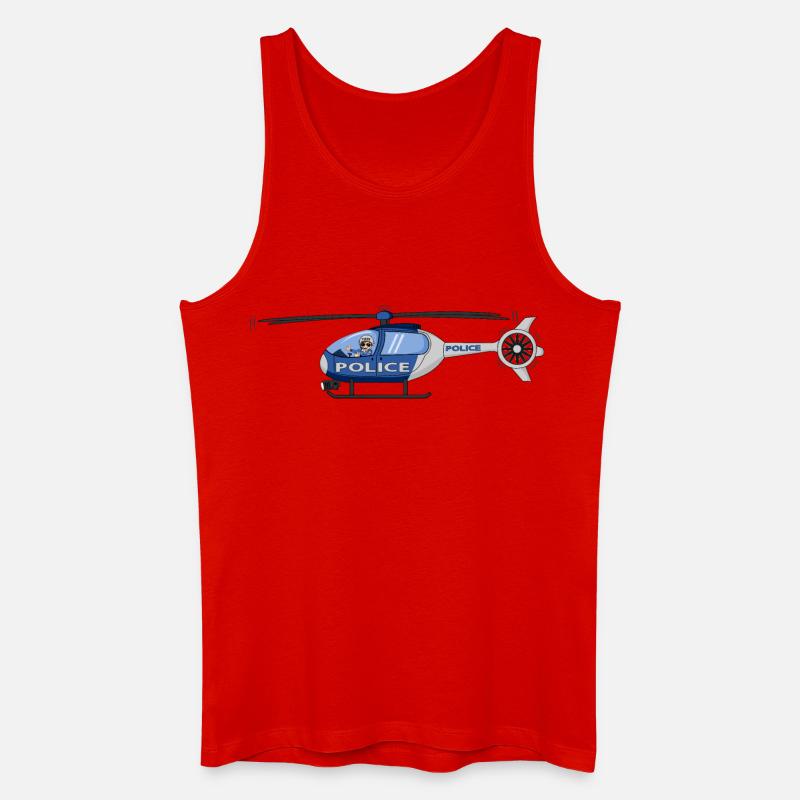 Police Helicopter Pilot Hubschrauber - Männer Bio Tank Top - Rot