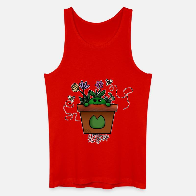 Pot2Shoot! Von Pousse2Bamboo ! - Männer Bio Tank Top - Rot