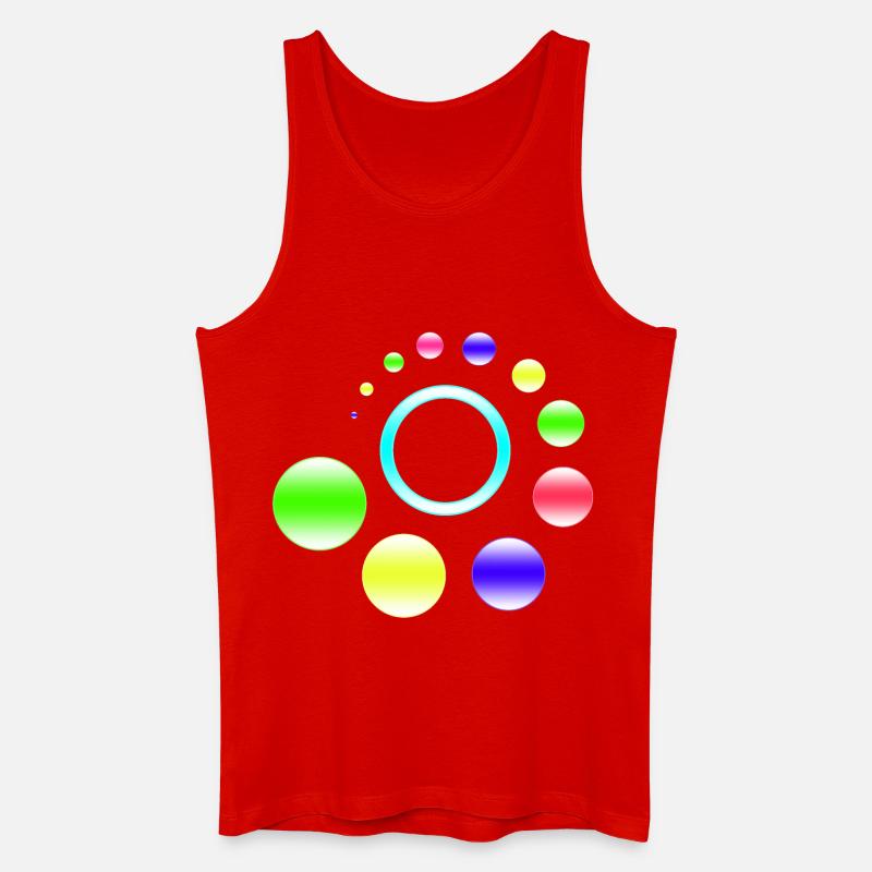 Neon-Orbit-Ringburst - Männer Bio Tank Top - Rot
