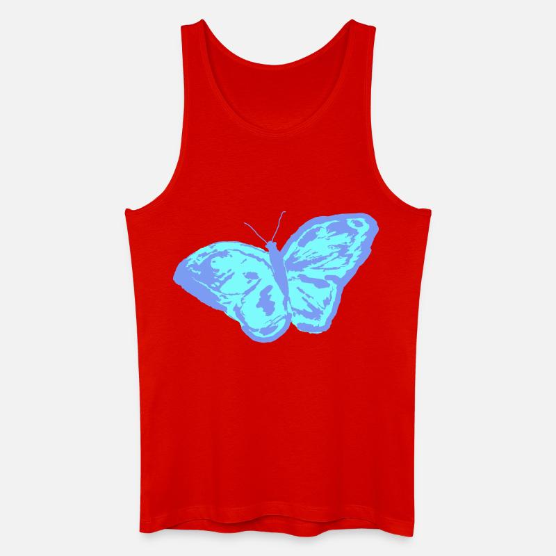 Schmetterling - Männer Bio Tank Top - Rot