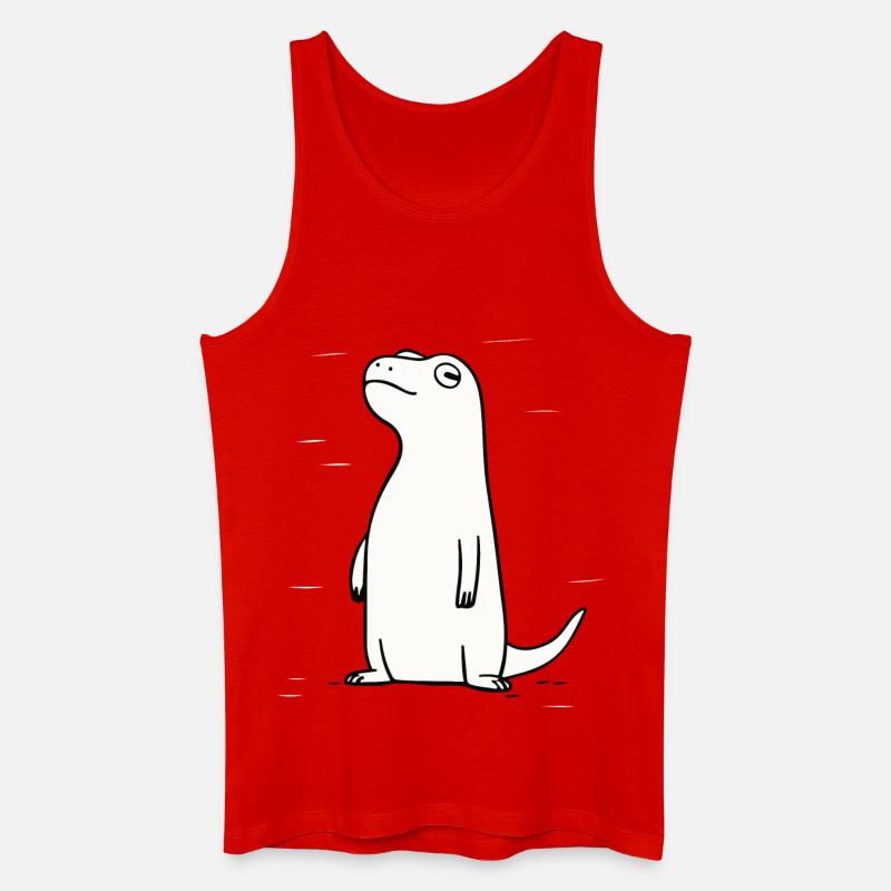 Quirky Dino - Männer Bio Tank Top - Rot