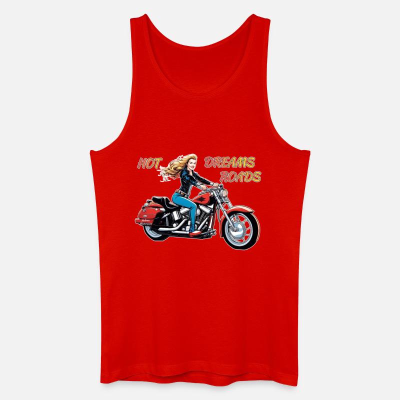 Mädchen Heiße Träume Straßen - Männer Bio Tank Top - Rot