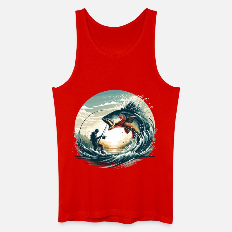 Angeln Angler Dynamik Geschenk - Männer Bio Tank Top - Rot