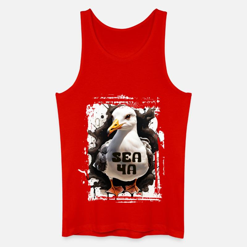 Sea Ya Möwe  - Männer Bio Tank Top - Rot