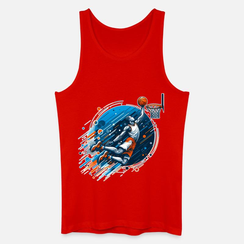 Basketball Dunking Geschenk - Männer Bio Tank Top - Rot